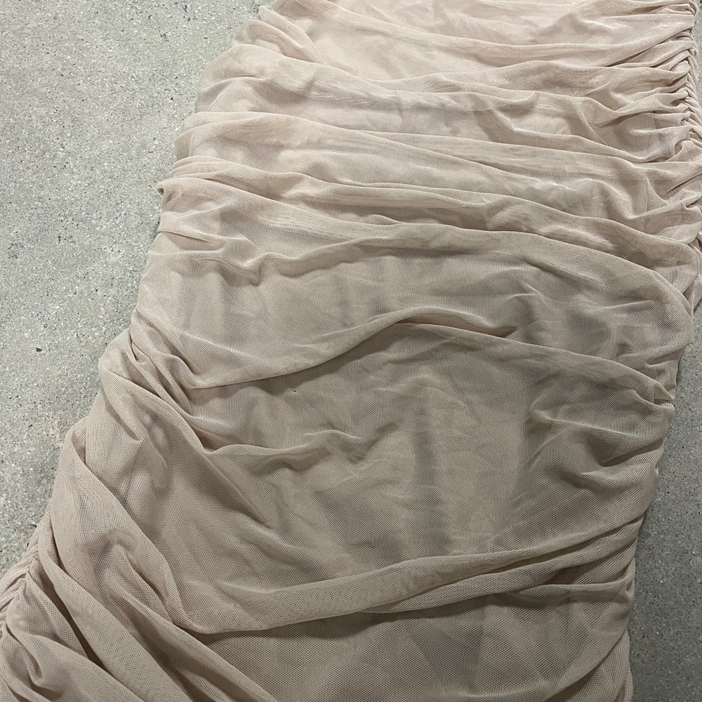 Tan Ruched Dress - Picture 3 of 8